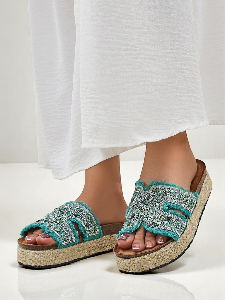 Royalfashion Дамски сандали с украси Candy Candy