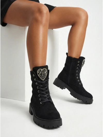 Дамски боти от еко велур Euni