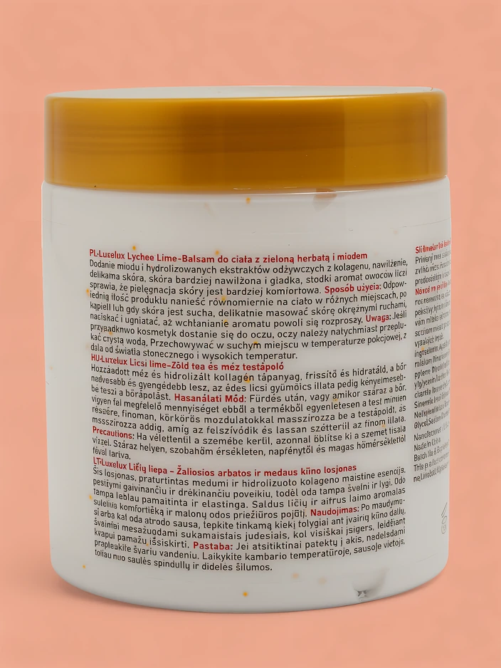 Luxelux ЛИЧИ ЛИМОН Балсам за тяло с зелен чай и мед 250 мл