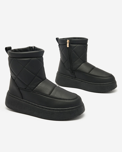 Royalfashion Черни дамски ботуши a'la snow boots Kacecica