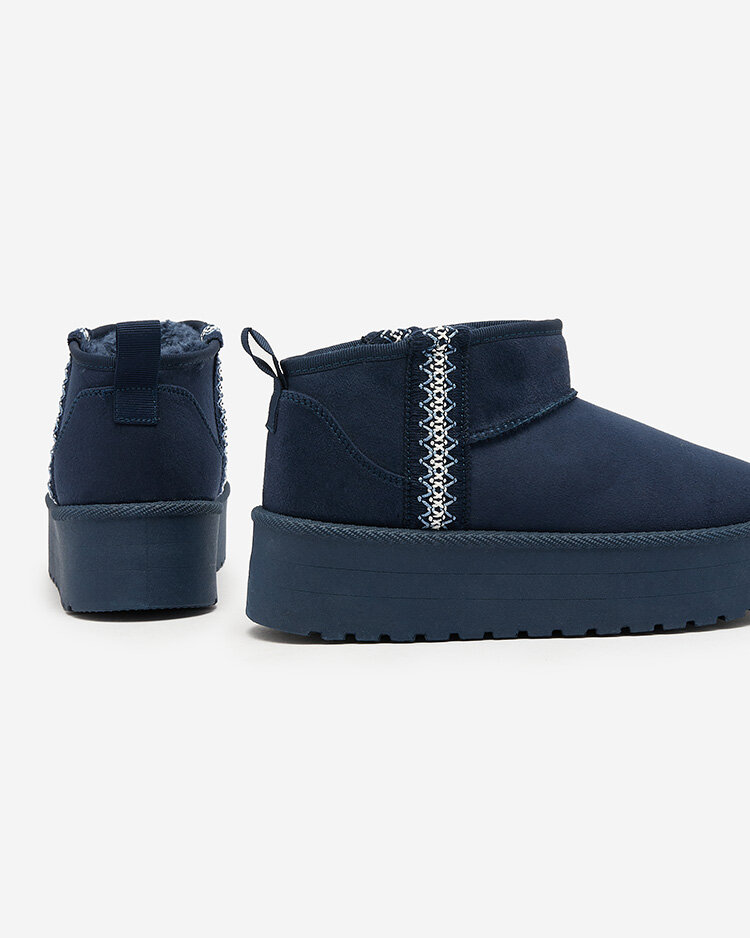 Royalfashion Светлокафяви дамски обувки a'la ботуши за сняг с орнамент Parisela