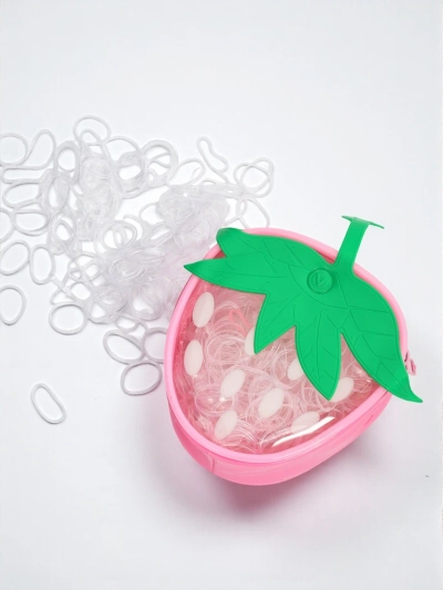 Royalfashion Многоцветни силиконови ластици за коса Ягода