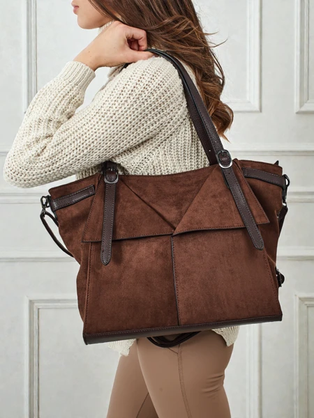 Дамска чанта shopper еко велур Daville