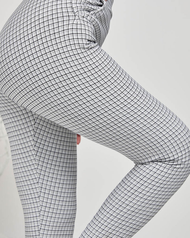 Сиво-черни дамски карирани гамаши- Облекло