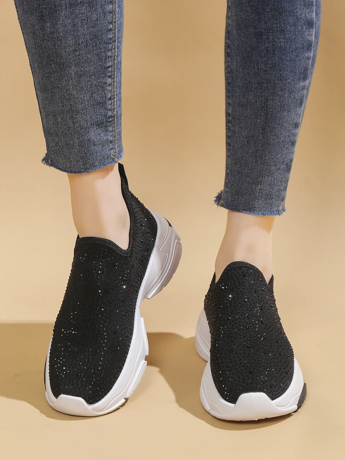 Обувки тип слип-он за жени Royalfashion с камъни Елавис