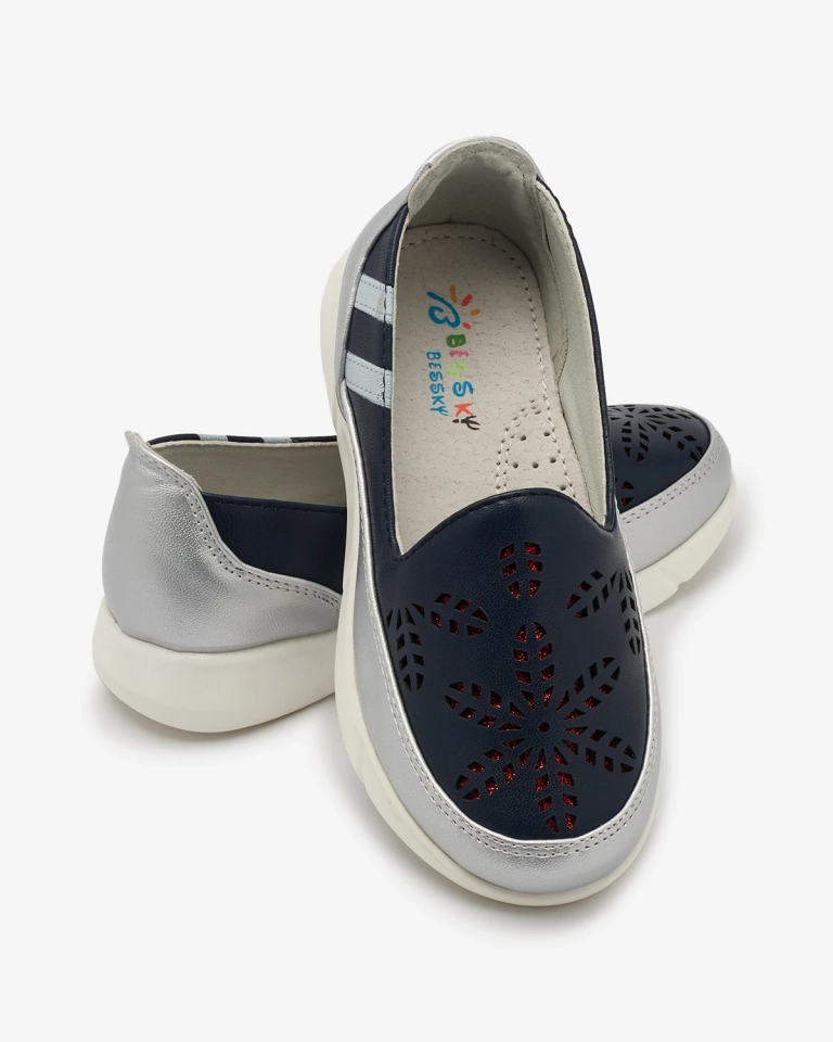 Сребристи и тъмносини маратонки за момичета Ewesgi- Footwear