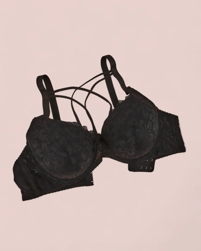 Royalfashion Женски сутиен с подплънки и дантела