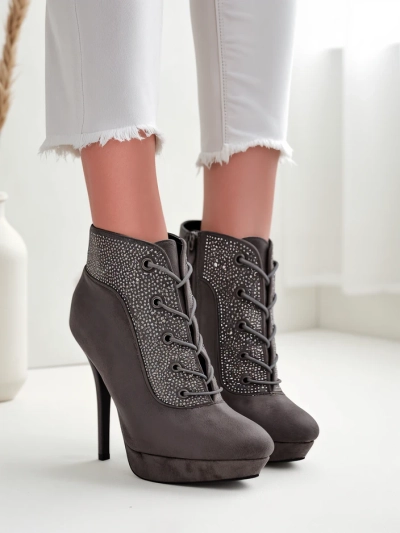 Обувки до глезена за жени Royalfashion с камъни Efelolo