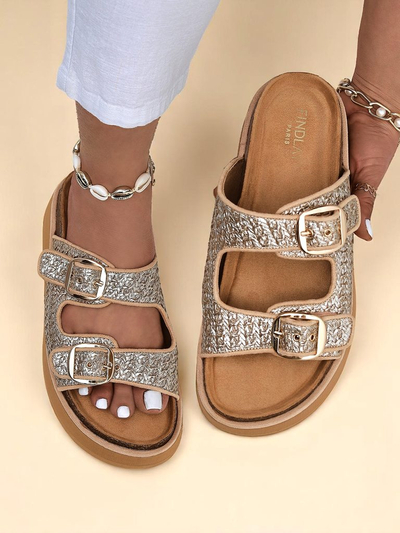 Royalfashion Дамски джапанки на платформа Nora Woven