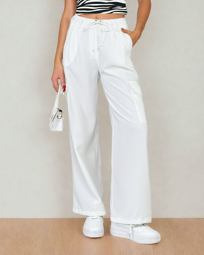 Royalfashion Дамски широки панталони с джобове