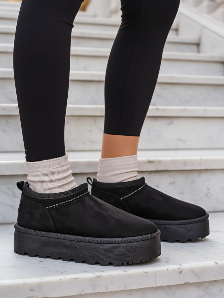 Royalfashion Дамски къси ботуши a'la snow boots Ozozi