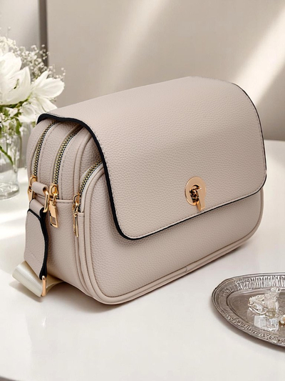 Royalfashion Малка дамска чанта от еко кожа с 2 отделения