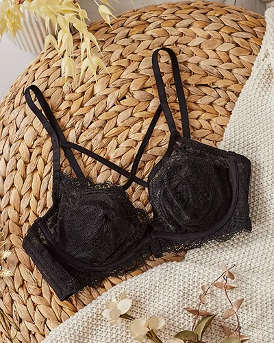 Royalfashion Дамски сутиен с декоративни презрамки