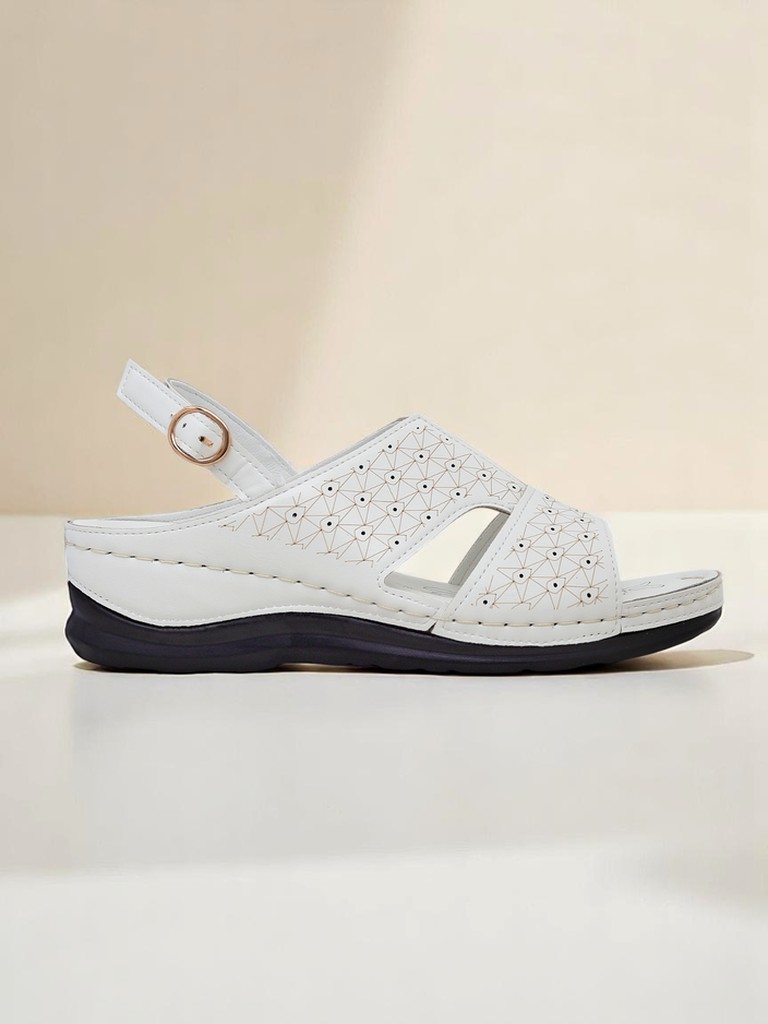 Royalfashion Дамски сандали с нисък клиновиден ток Comfort Chic