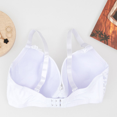 Biały biustonosz usztywniany- Bielizna