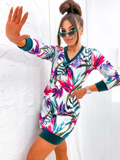 Royalfashion Дамска мини рокля с оригинален десен