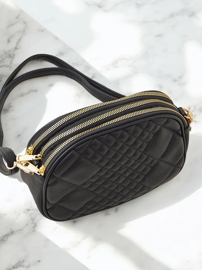 Royalfashion Малка овална дамска чанта, изработена от еко кожа