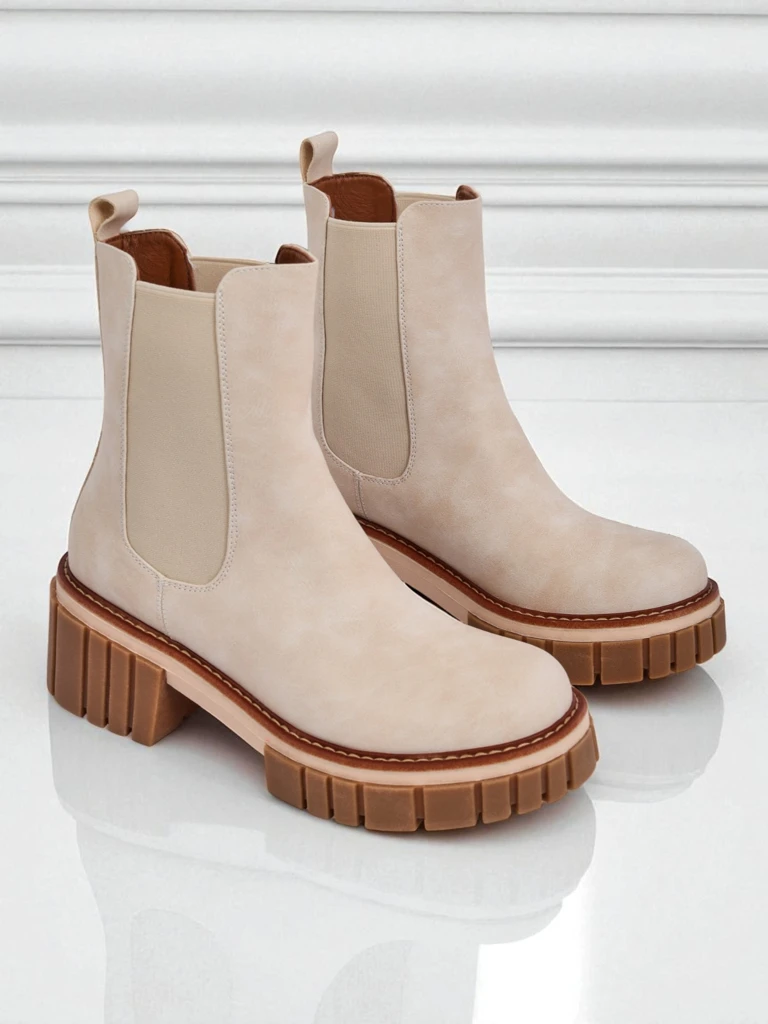 Боти до глезена на токче от еко набук Amber Walk