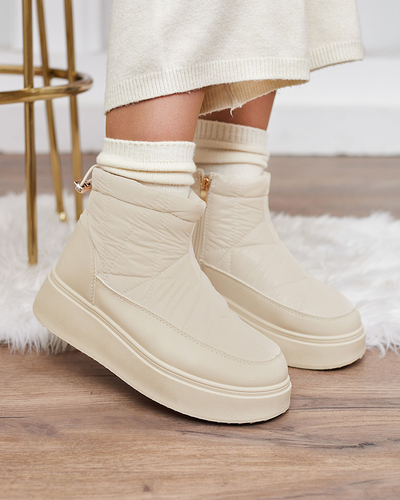 Royalfashion Дамски ботуши за сняг с приплъзване в кремав цвят Armeda