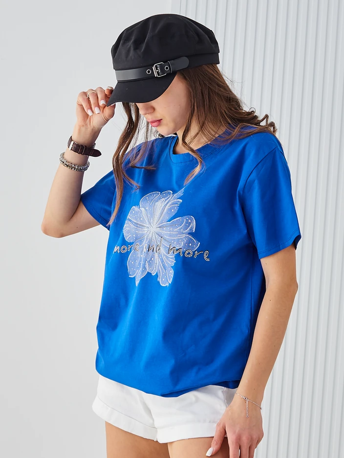 Royalfashion Дамска памучна тениска Все повече и повече