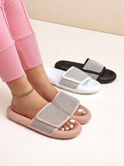 Royalfashion Дамски чехли на плоска подметка Sparkle Step