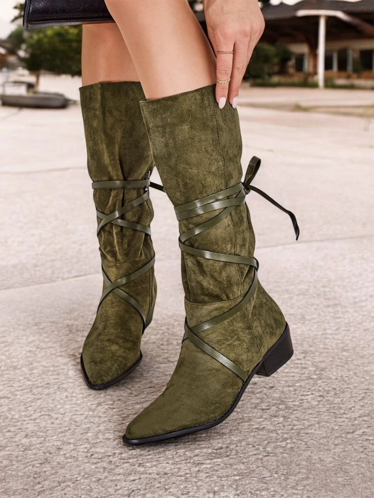 Royalfashion Ниски ботуши с нисък ток Rolizoo