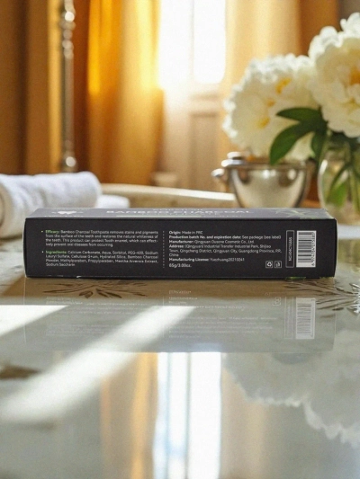 Избелваща паста за зъби с бамбуков въглен