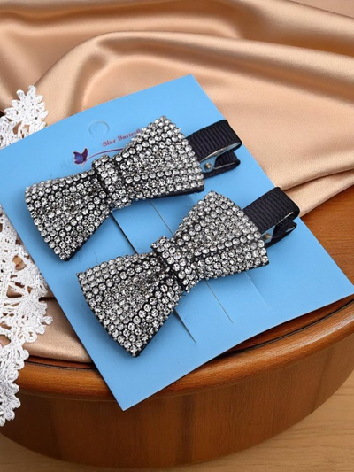 Royalfashion Комплект от 2 фиби за коса с панделки и камъчета Isadora