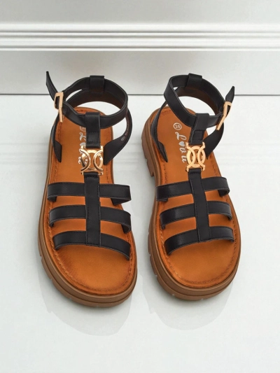 Royalfashion Дамски сандали тип "римлянки" Golden Livia