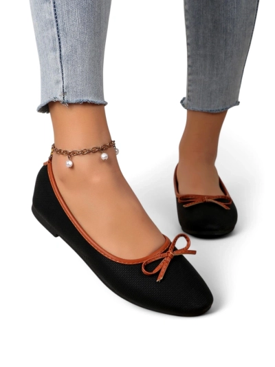 Royalfashion Дамски балерини с блестящи елементи и панделка Aramie