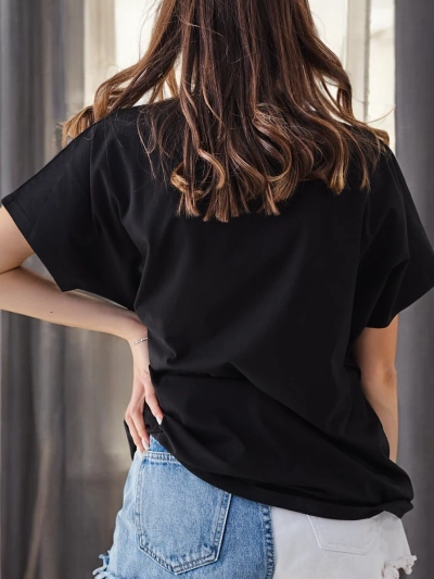 Роялфешън Дамска памучна тениска с принт