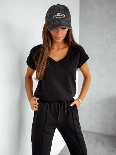 Royalfashion дамски памучен комплект с къси ръкави