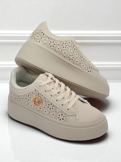 Aurelia Бежови Сникърси Платформа Royalfashion Еко Кожа