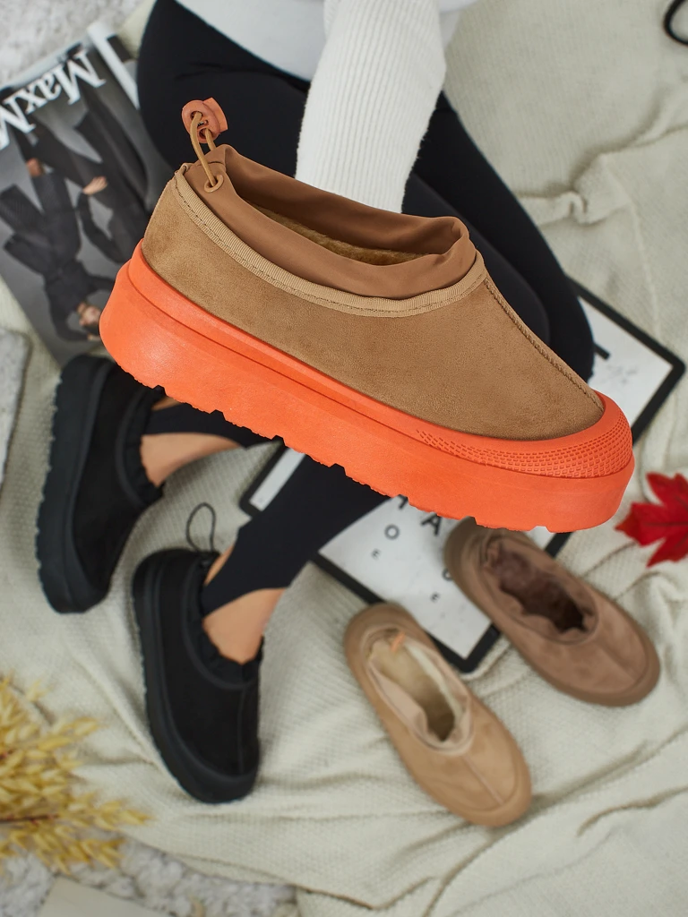 Дамски Кецове Flora Camel Велурени Удобни за Всеки Ден