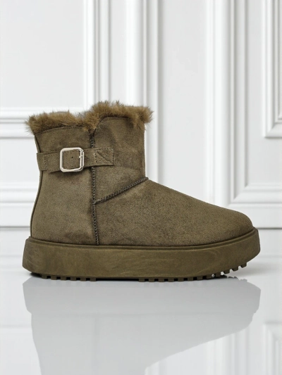 Royalfashion Къси дамски боти тип сноубутс Aurelia Classico