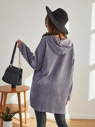 Рокля за жени на Royalfashion с златни копчета ПЛЮС РАЗМЕР