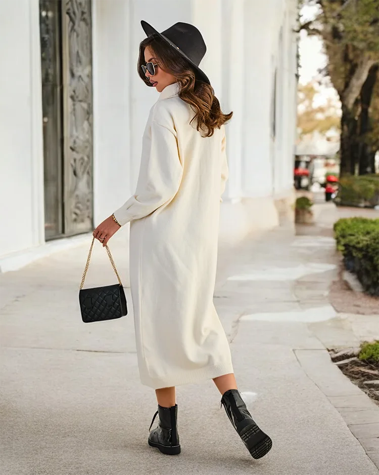 Дамски дълъг пуловерен суитчър Royalfashion