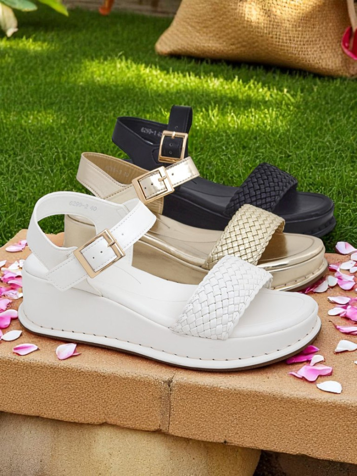 Royalfashion Дамски сандали на платформа с плетена каишка Fiolle