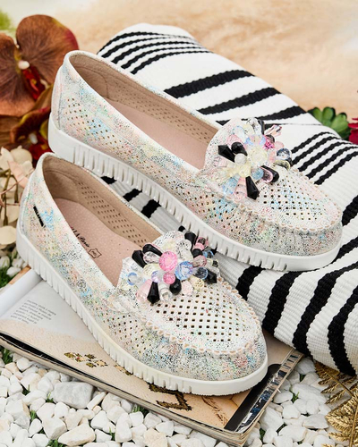 Royalfashion Дамски ажурни мокасини с мъниста Nasfali