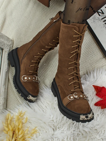 Royalfashion Дамски боти с връзки Werces