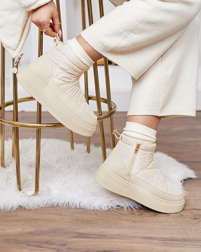Royalfashion Дамски ботуши за сняг с приплъзване в кремав цвят Armeda