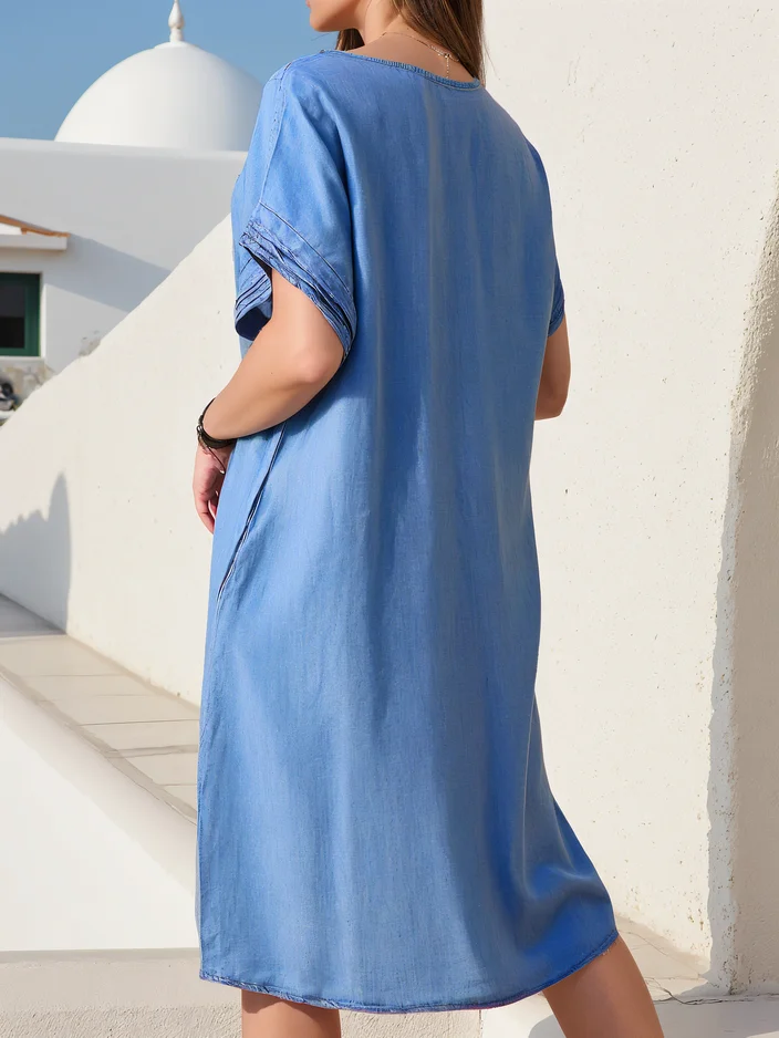 Royalfashion Проста дамска туника, приличаща на дънково яке