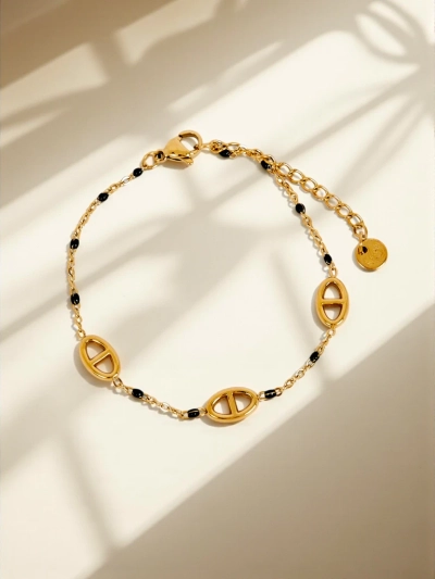 Гривна Callisto Aurea с мъниста, позлатена