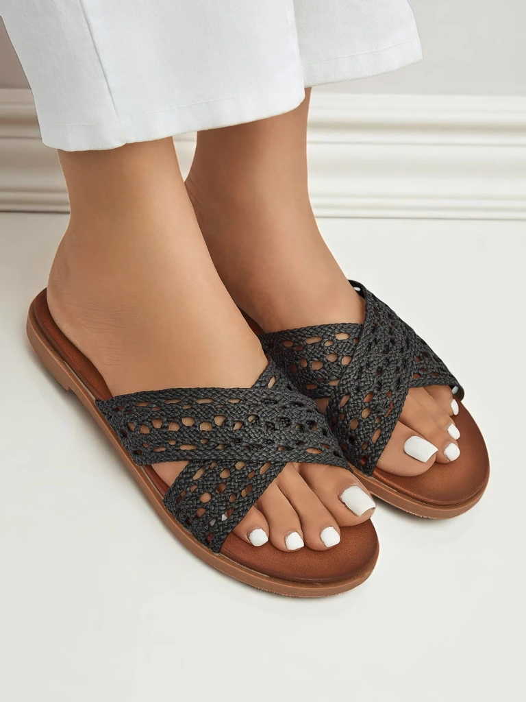 Royalfashion Дамски чехли с равна подметка Ella Brooke