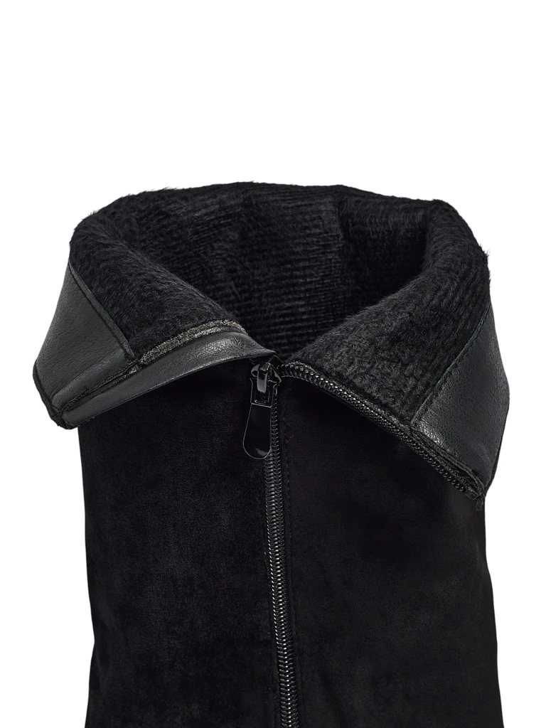 Дамски еко велурени ботуши с горна част Ismara