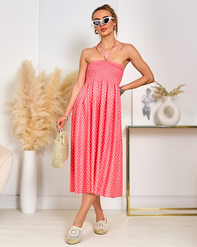 Royalfashion Дамска рокля на точки с дължина до коляното