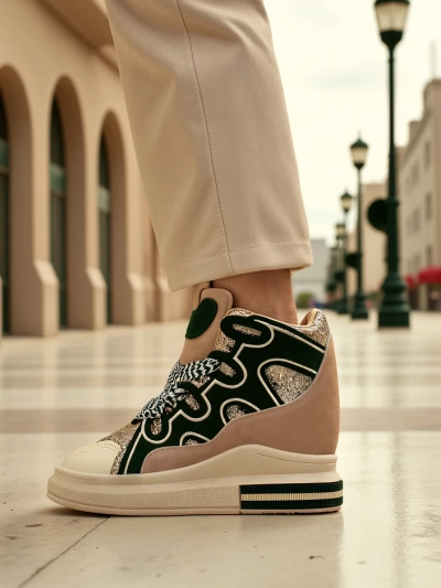 Royalfashion Високи женски спортни обувки с скрит ток Облаffi