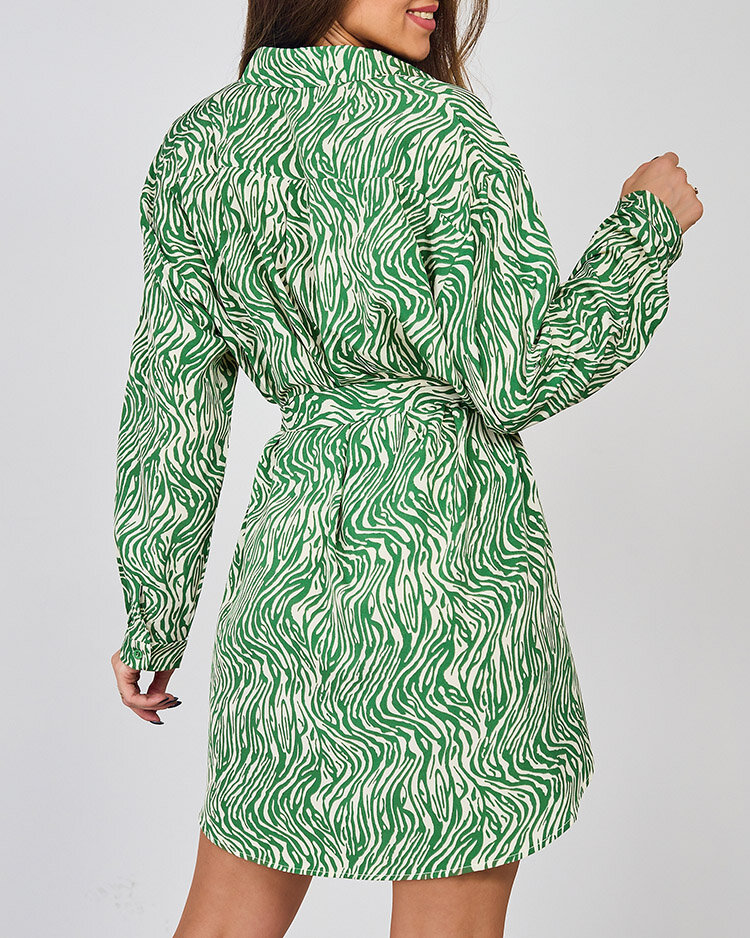 Royalfashion дамска мини рокля с десен а'ла зебра