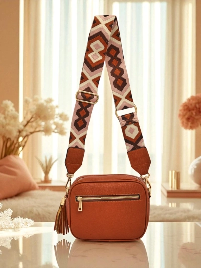 Royalfashion Малка дамска чанта от еко кожа с цветна каишка Kovi Lace