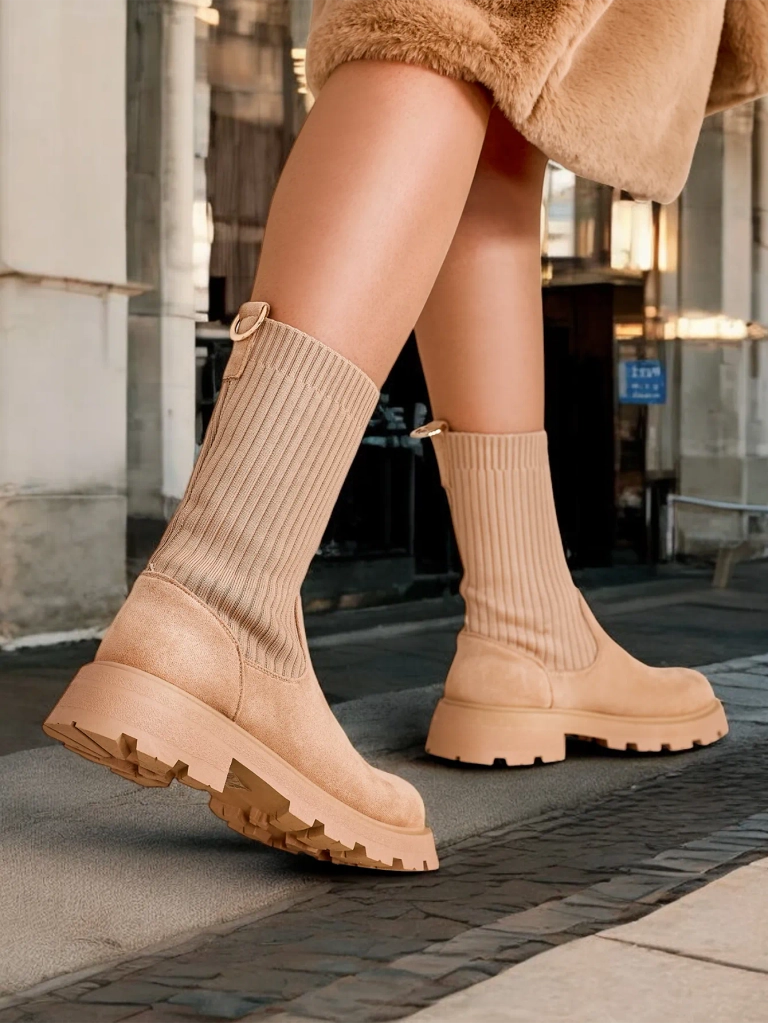 Роялфешън Дамски боти без връзки Derette